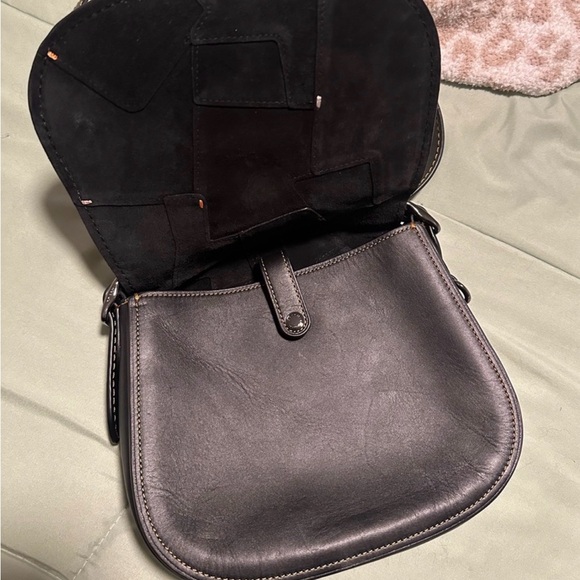 Coach 1941 RARE Patchwork Leather Saddle Bag 23 in Black Multi - Picture 7 of 9